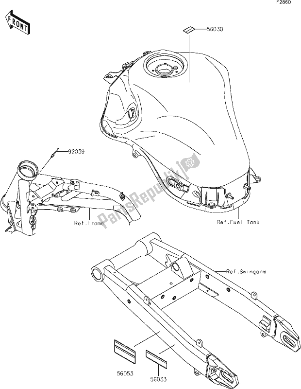 Tutte le parti per il 58 Labels del Kawasaki Z 900 2021