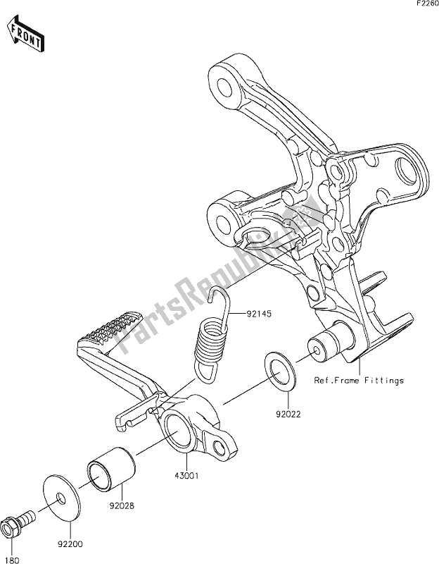 Alle onderdelen voor de 39 Brake Pedal van de Kawasaki Z 900 RS 2018