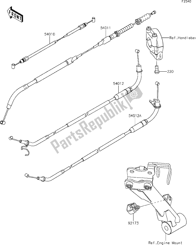 Tutte le parti per il 50 Cables del Kawasaki Z 900 RS 2018