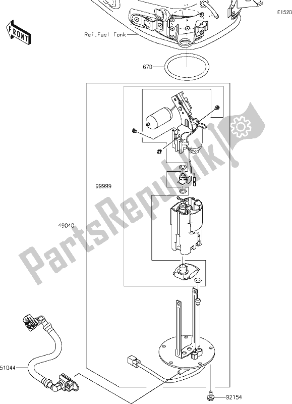 Todas as partes de 19 Fuel Pump do Kawasaki Z 900 RS 2019