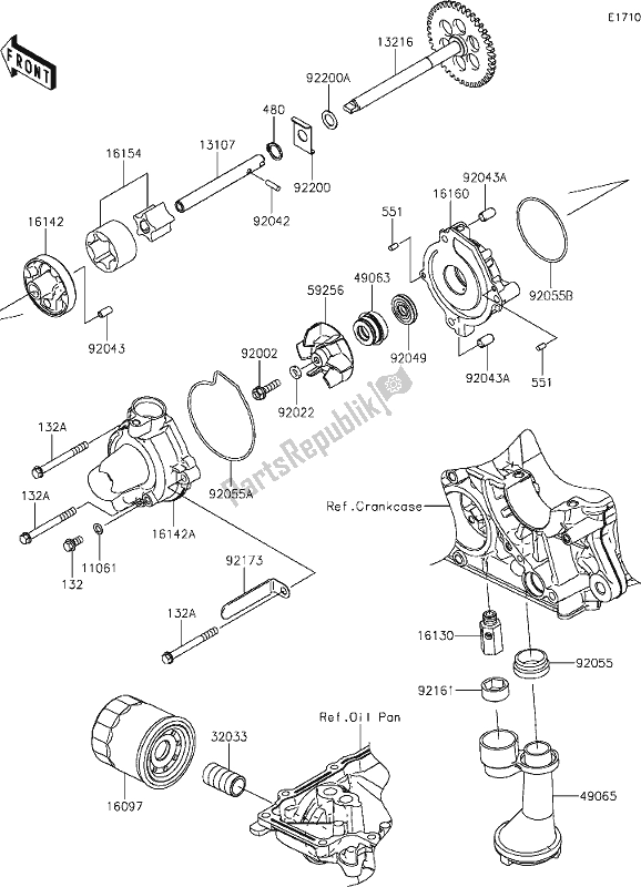 All parts for the 21 Oil Pump of the Kawasaki Z 900 RS 2019