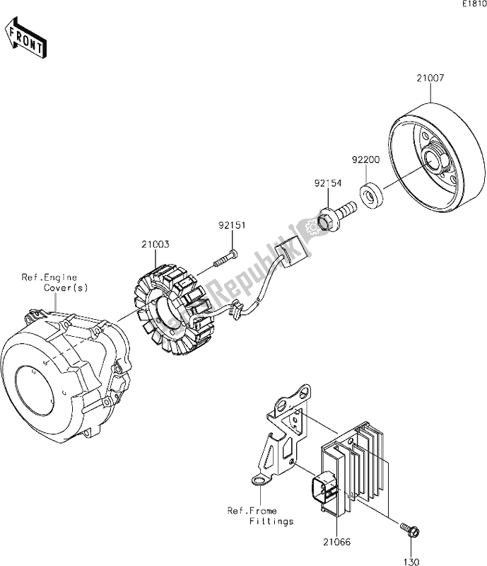 All parts for the 22 Generator of the Kawasaki Z 900 RS 2019