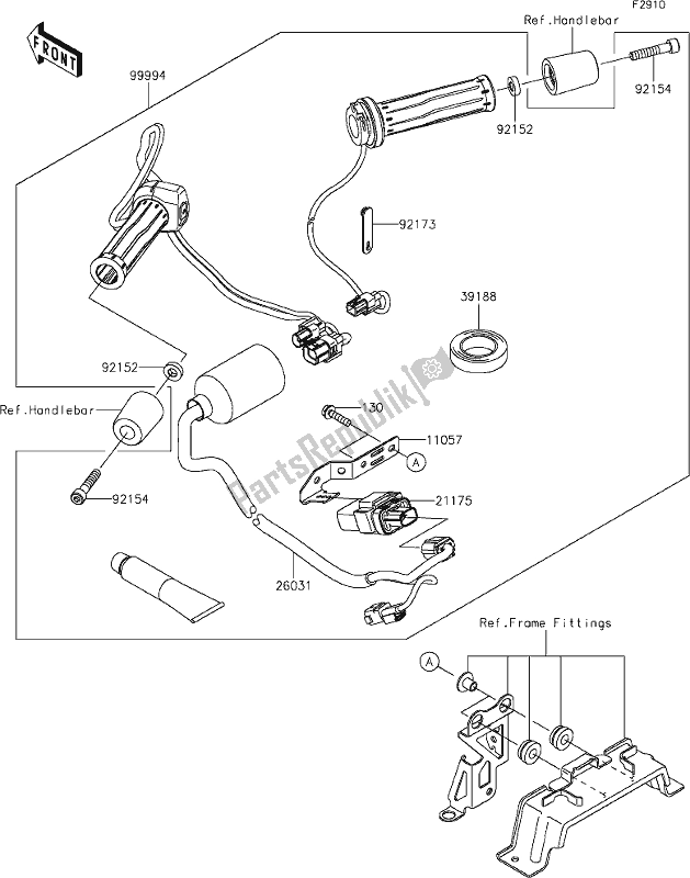 Todas as partes de 61 Accessory(grip Heater) do Kawasaki Z 900 RS 2019