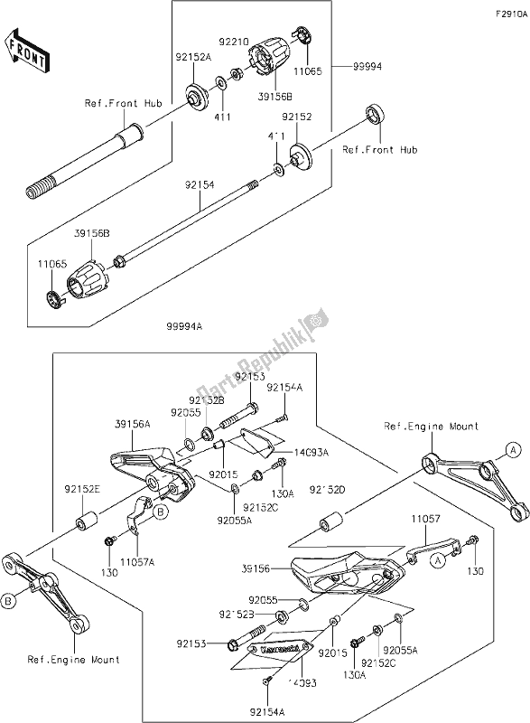 Todas as partes de 62 Accessory(slider) do Kawasaki Z 900 RS 2019