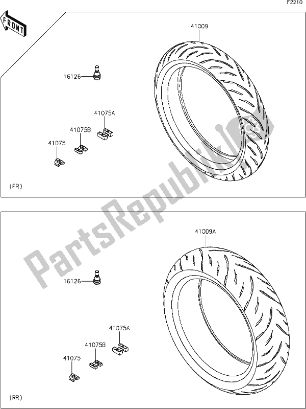 Todas as partes de 36 Tires do Kawasaki Z 900 RS 2020