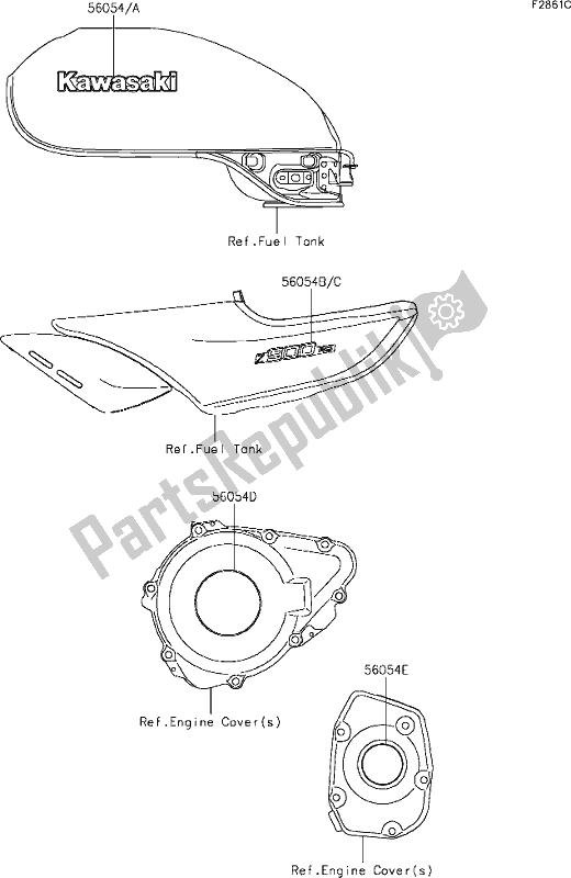 All parts for the 63 Decals(green)(clfb) of the Kawasaki Z 900 RS 2020