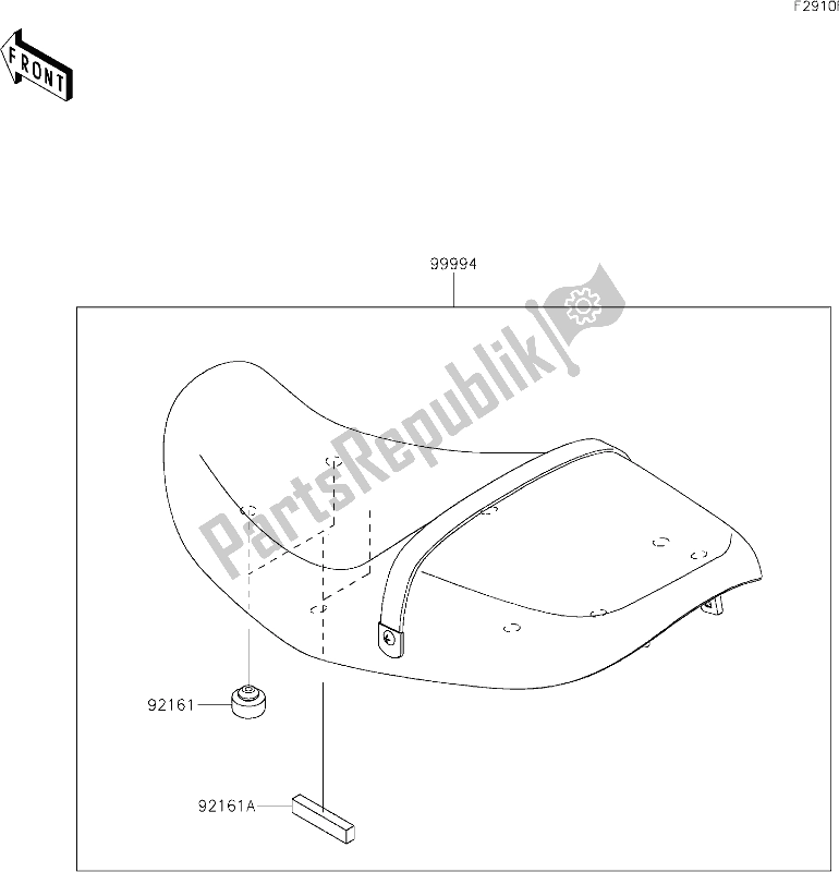 Alle onderdelen voor de 70 Accessory(seat) van de Kawasaki Z 900 RS 2020