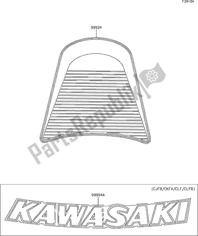 Alle onderdelen voor de 72 Accessory(decals) van de Kawasaki Z 900 RS 2020