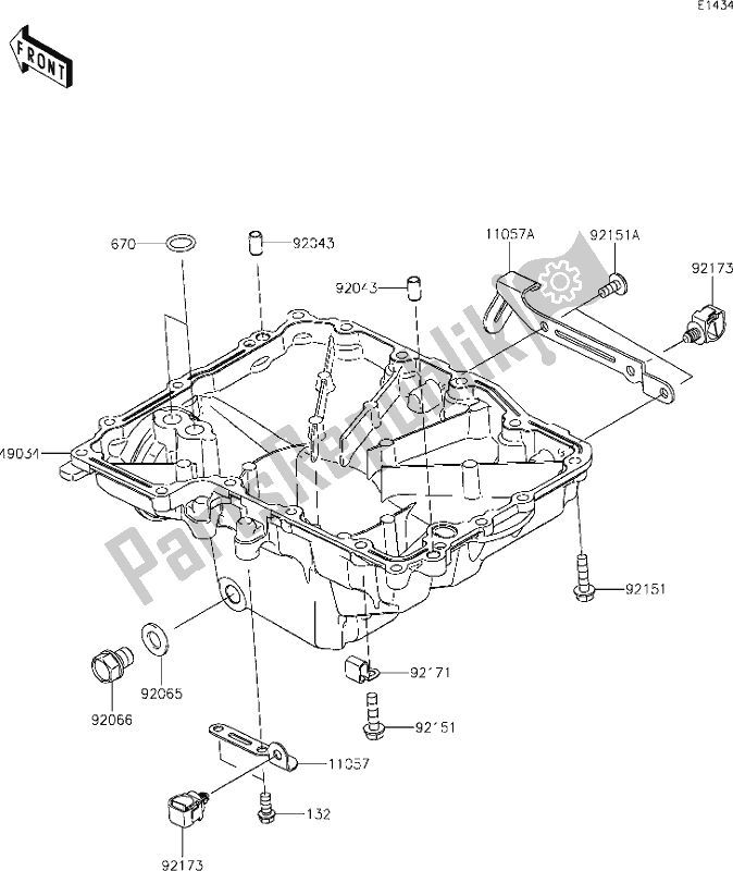 All parts for the 17 Oil Pan of the Kawasaki Z 900 RS 2021