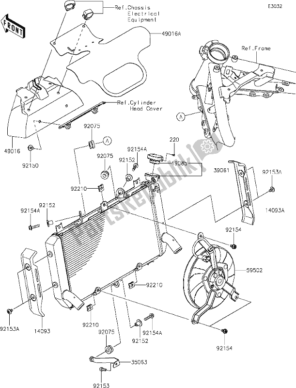 Todas las partes para 25 Radiator de Kawasaki Z 900 RS 2021