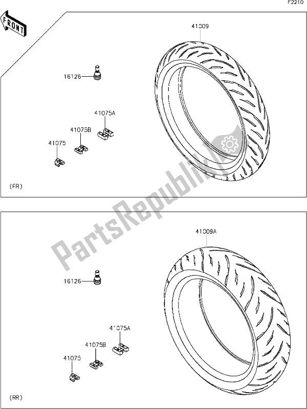 All parts for the 36 Tires of the Kawasaki Z 900 RS 2021