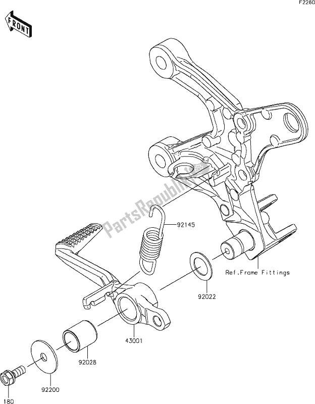 Tutte le parti per il 39 Brake Pedal del Kawasaki Z 900 RS 2021