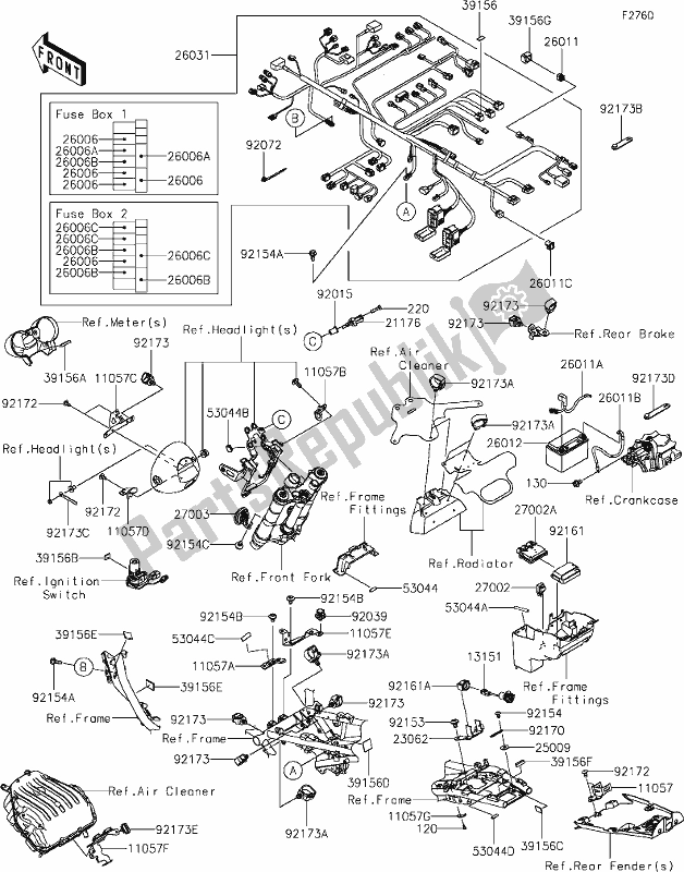 All parts for the 55-1chassis Electrical Equipment of the Kawasaki Z 900 RS 2021