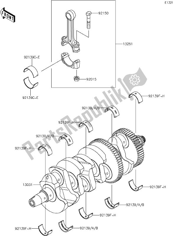 All parts for the 8 Crankshaft of the Kawasaki Z 900 RS 2021