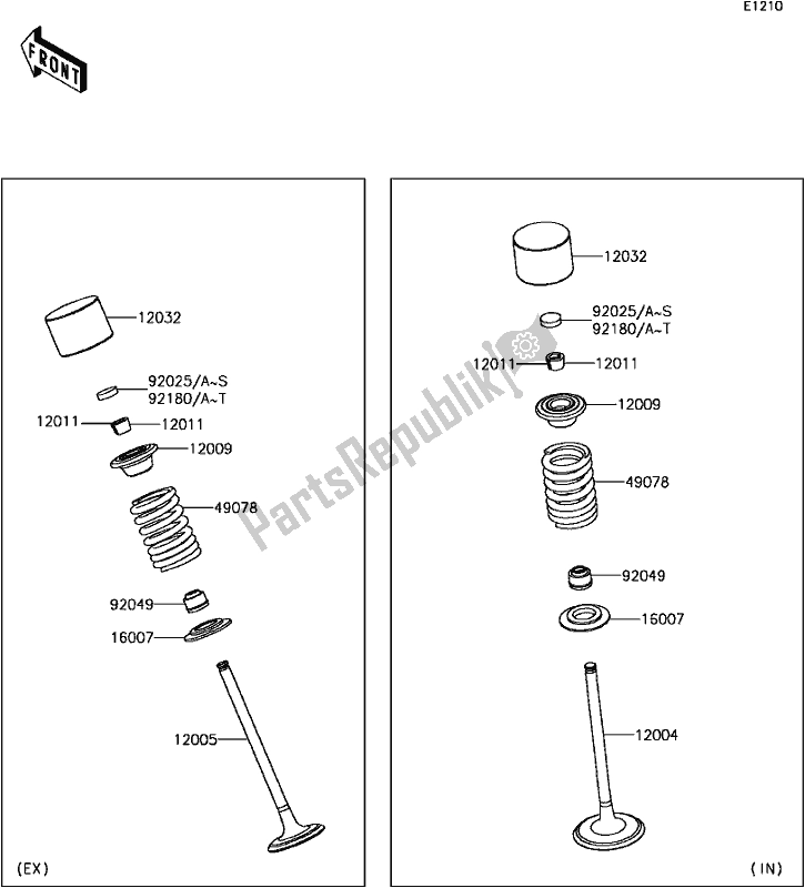 Toutes les pièces pour le B-7 Valve(s)(1/2) du Kawasaki ZG 1400 GTR ABS K-act 2017