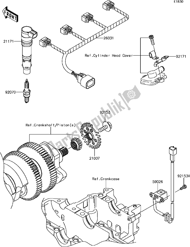 Tutte le parti per il C-14ignition System del Kawasaki ZG 1400 GTR ABS K-act 2017