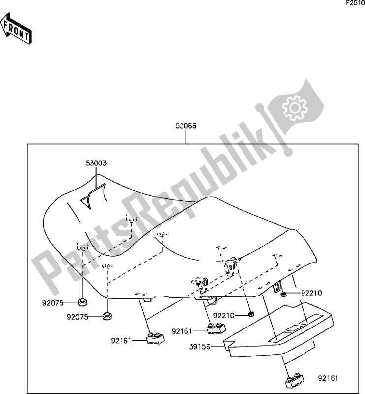 Tutte le parti per il G-5 Seat del Kawasaki ZG 1400 GTR ABS K-act 2017