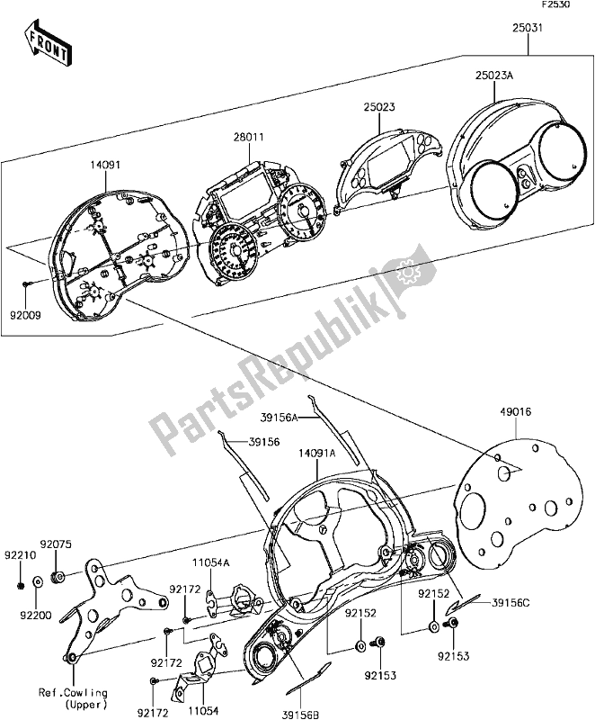 Toutes les pièces pour le G-6 Meter(s) du Kawasaki ZG 1400 GTR ABS K-act 2017