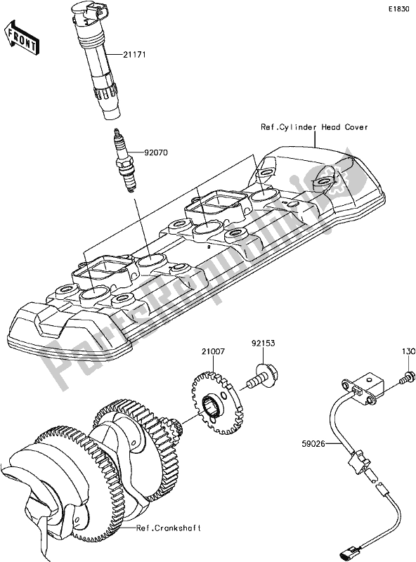 Tutte le parti per il C-14ignition System del Kawasaki ZR 1000 Z ABS 2017