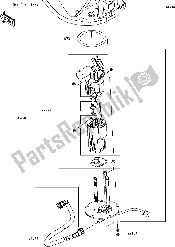 Tutte le parti per il C-9 Fuel Pump del Kawasaki ZR 1000 Z ABS 2017