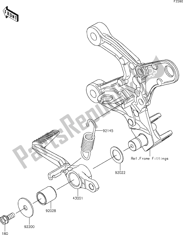 Wszystkie części do 39 Brake Pedal Kawasaki ZR 900 Z RS Cafe 2018