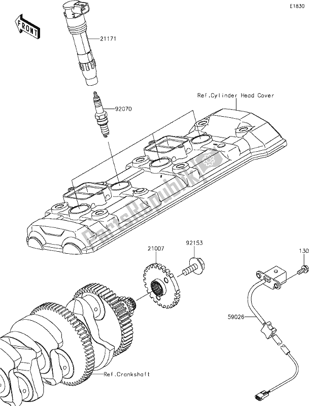 Tutte le parti per il 23 Ignition System del Kawasaki ZR 900 Z RS Cafe 2019