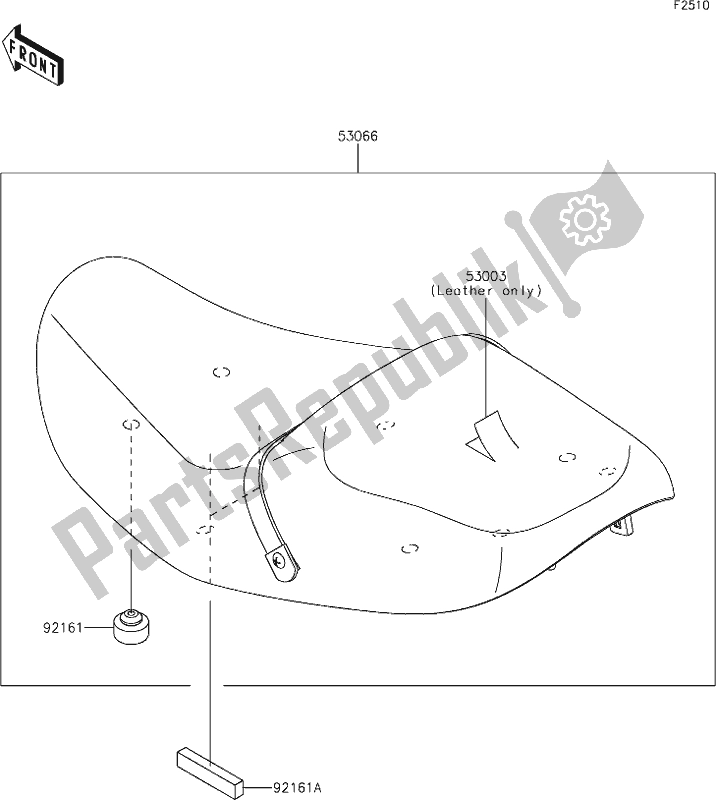 Alle onderdelen voor de 48 Seat van de Kawasaki ZR 900 Z RS Cafe 2019
