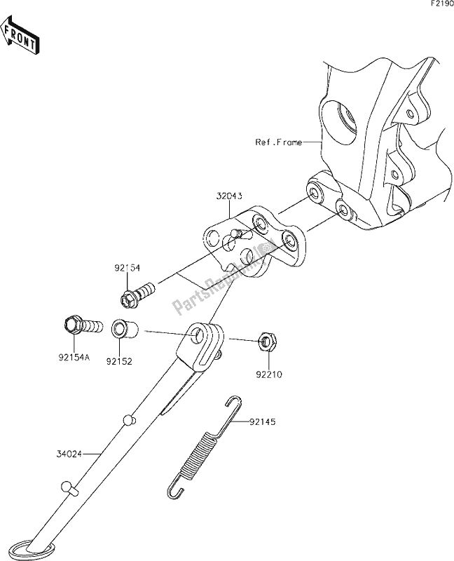 All parts for the 36 Stand(s) of the Kawasaki ZX 1000 Ninja 2017