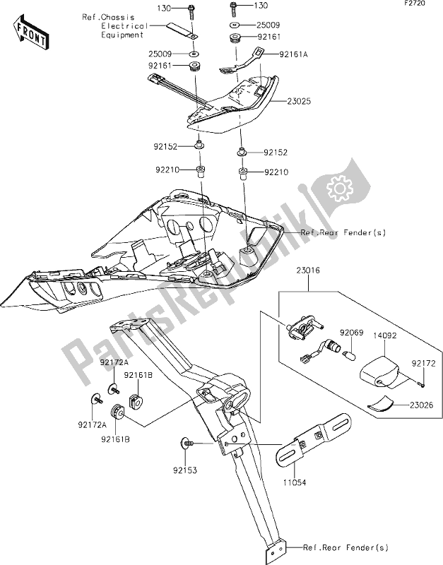 All parts for the 54 Taillight(s) of the Kawasaki ZX 1000 Ninja 2017