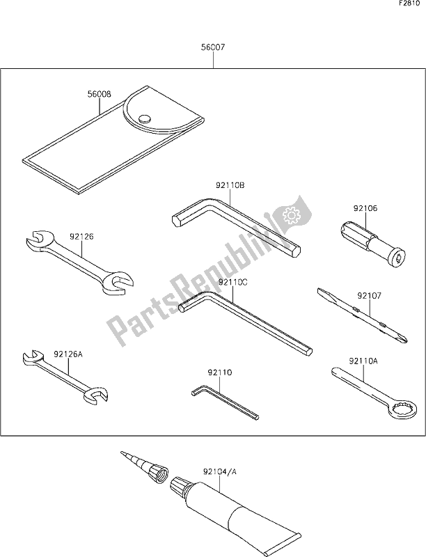 All parts for the 58 Owner's Tools of the Kawasaki ZX 1000 Ninja 2017