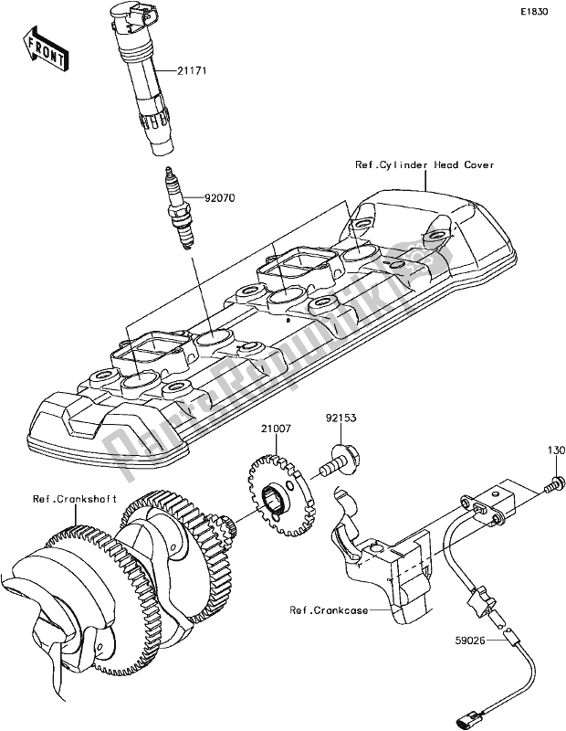 Todas las partes para C-14ignition System de Kawasaki ZX 1000 Ninja 2017