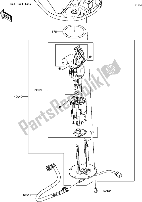 Todas las partes para C-9 Fuel Pump de Kawasaki ZX 1000 Ninja 2017