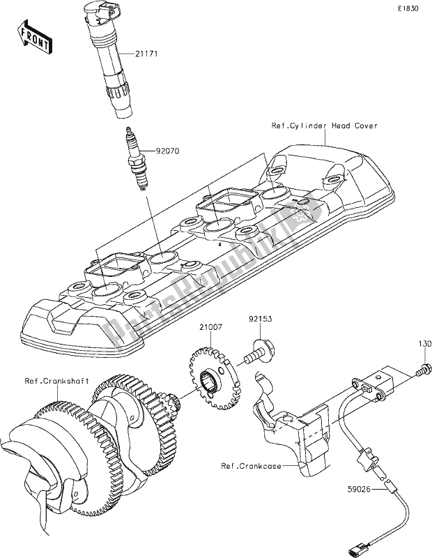 Toutes les pièces pour le 24 Ignition System du Kawasaki ZX 1000 Ninja 2018