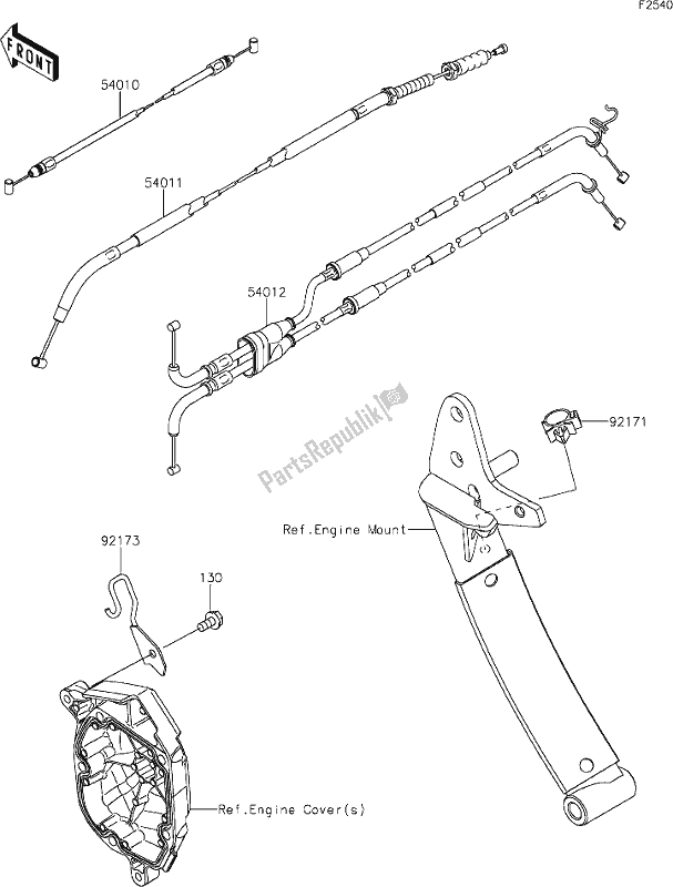 All parts for the 51 Cables of the Kawasaki ZX 1000 Ninja 2018