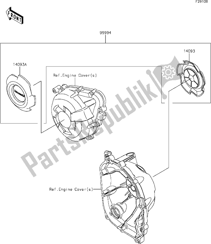 Todas las partes para 70 Accessory(crankcase Ring) de Kawasaki ZX 1000 Ninja 2018