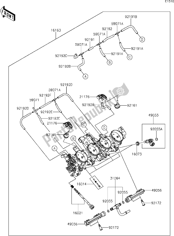 Todas las partes para 18 Throttle de Kawasaki ZX 1000 Ninja 2019