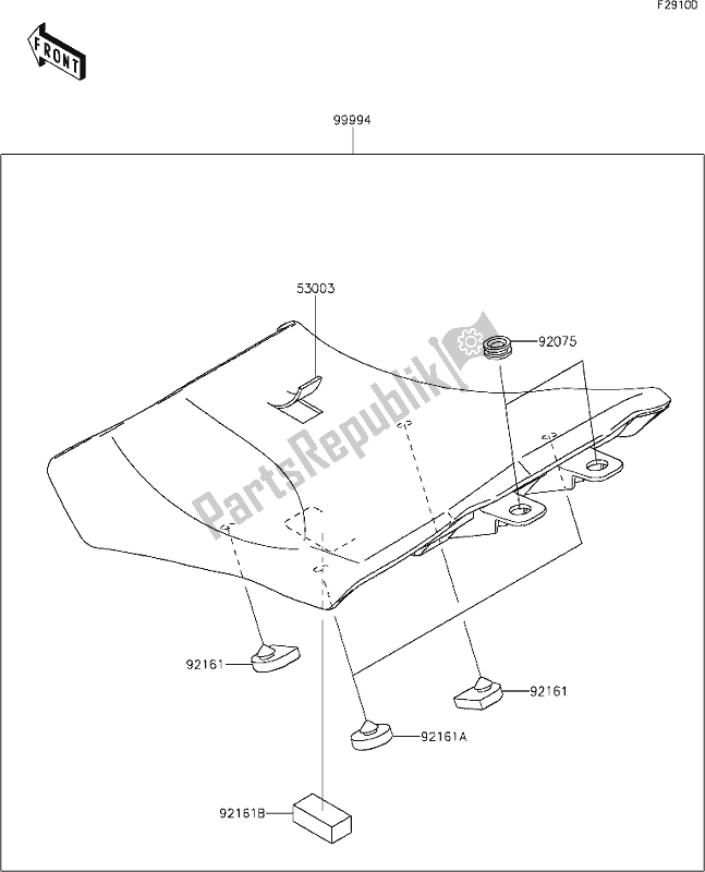 Toutes les pièces pour le 72 Accessory(low Seat) du Kawasaki ZX 1000 Ninja 2019