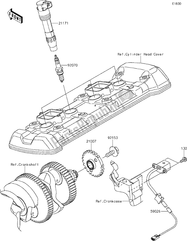 Alle onderdelen voor de 24 Ignition System van de Kawasaki ZX 1000 Ninja 2019