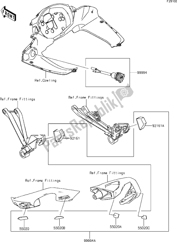 Alle onderdelen voor de 73 Accessory(dc Output Etc.) van de Kawasaki ZX 1000 Ninja 2019