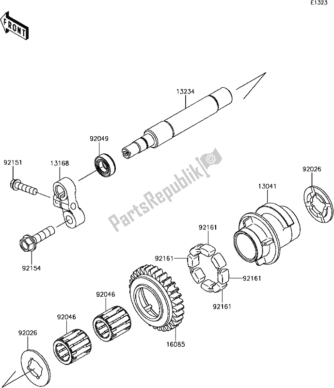 All parts for the B-13balancer of the Kawasaki ZX 1000 Ninja ZX-10R ABS 2017