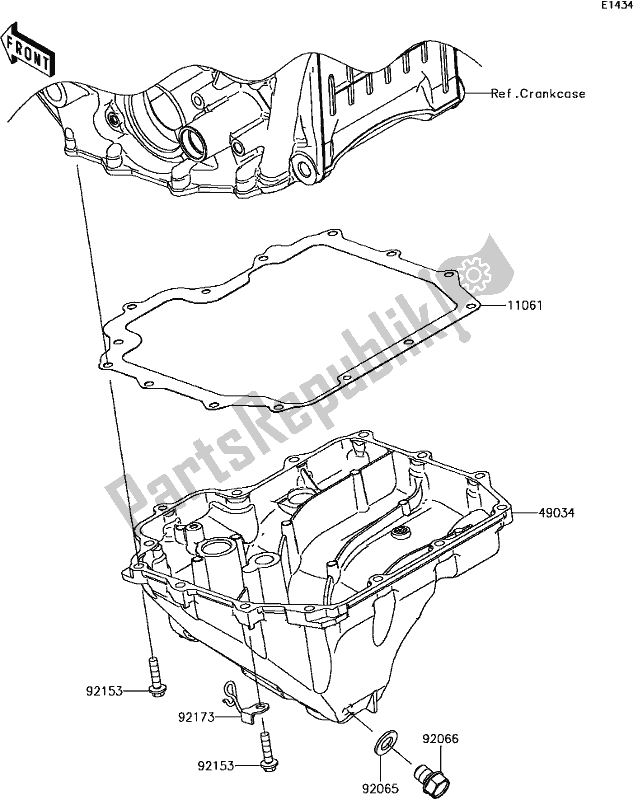 Todas as partes de C-10oil Pan do Kawasaki ZX 1000 Ninja ZX-10R ABS 2017