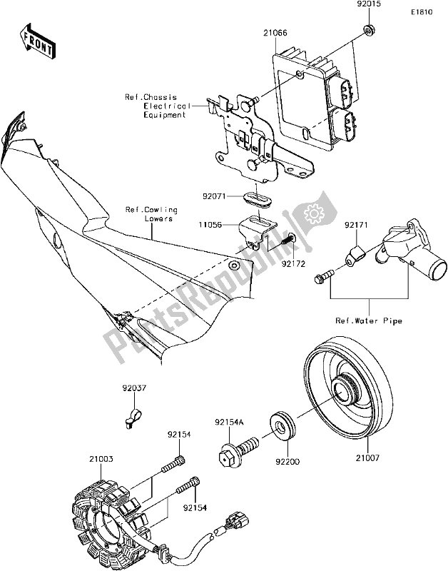 Tutte le parti per il D-4 Generator del Kawasaki ZX 1000 Ninja ZX-10R ABS 2017