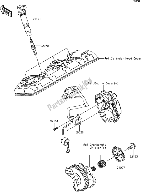 Wszystkie części do D-5 Ignition System Kawasaki ZX 1000 Ninja ZX-10R ABS 2017