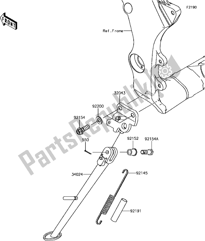 All parts for the E-11stand(s) of the Kawasaki ZX 1000 Ninja ZX-10R ABS 2017