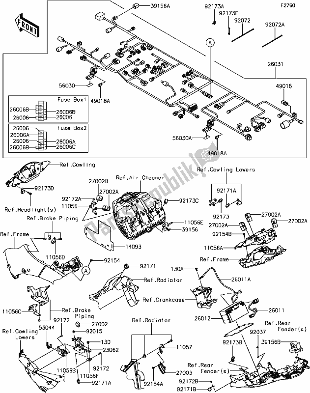 Tutte le parti per il G-10chassis Electrical Equipment(1/2) del Kawasaki ZX 1000 Ninja ZX-10R ABS 2017