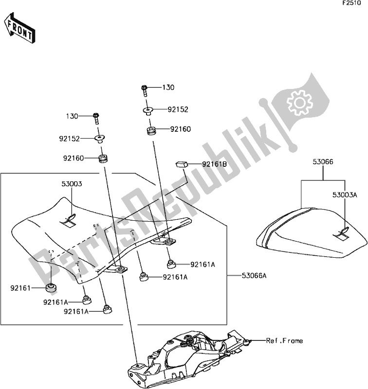 Tutte le parti per il G-3 Seat del Kawasaki ZX 1000 Ninja ZX-10R ABS 2017