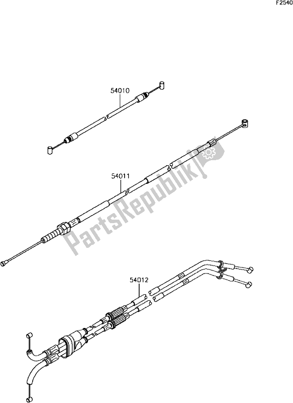 All parts for the G-5 Cables of the Kawasaki ZX 1000 Ninja ZX-10R ABS 2017