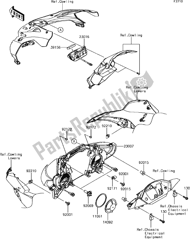 All parts for the G-7 Headlight(s) of the Kawasaki ZX 1000 Ninja ZX-10R ABS 2017