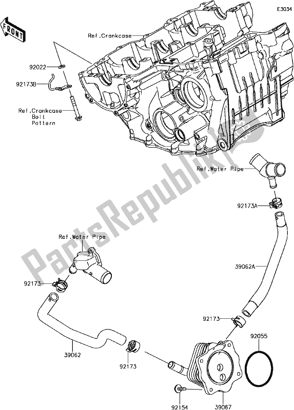 Tutte le parti per il D-8 Oil Cooler del Kawasaki ZX 1000 Ninja ZX-10R ABS KRT 2017