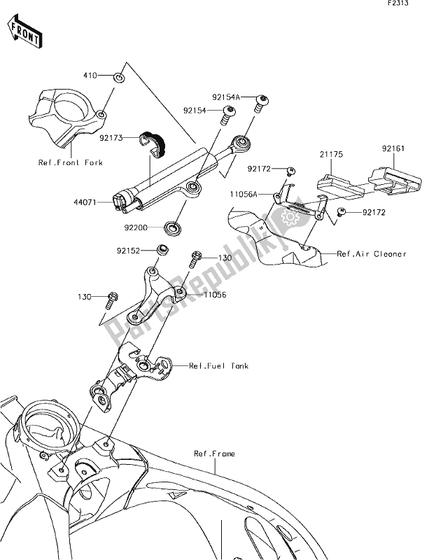 Wszystkie części do 47 Steering Damper Kawasaki ZX 1000 Ninja ZX-10R KRT MY 18 2018